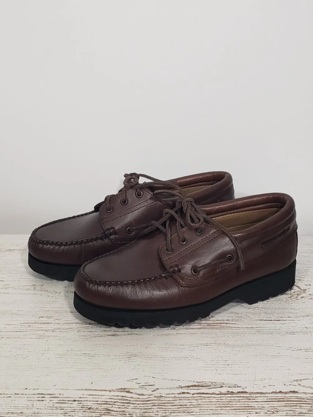 NWOT Hitchcock Wide Leather Men's Oxford Shoes 8.5  Wide 5E Lace UP